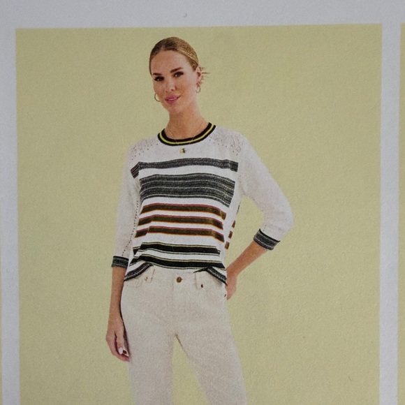 CAbi Parasol Pullover - Multicolor Striped Sweater - Picture 7 of 8